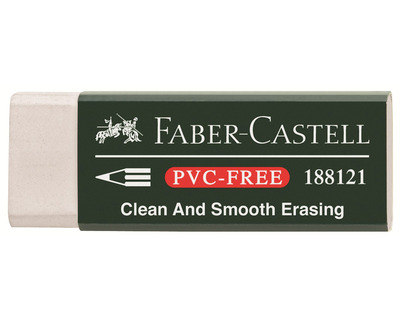 Faber-Castell Radierer "Vinyl Eraser" weiß 22 x 61 x 12 mm
