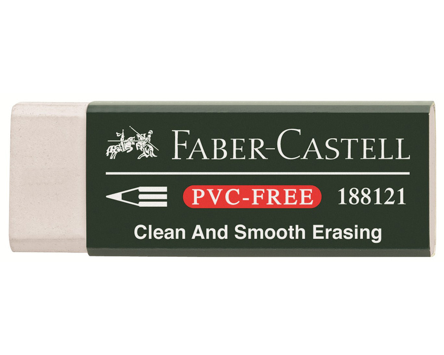 Faber-Castell Radierer "Vinyl Eraser" weiß 22 x 61 x 12 mm