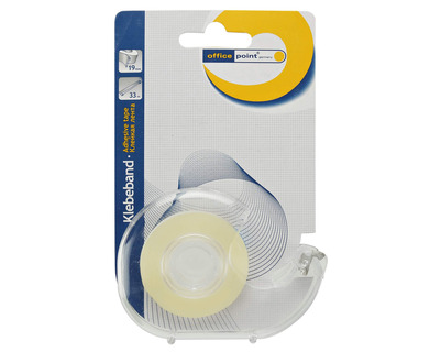 Officepoint Handabroller transparent inkl. 1x 19mmx 33m