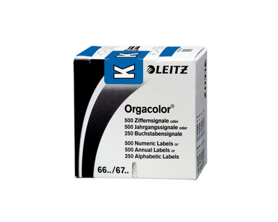 Leitz Buchstabensignal "Orgacolor" K dunkelblau 250St.
