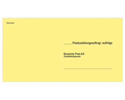 Brief & Siegel Zustellungsauftrag Kompakt, haftklebend, ohne Fenster, Deutsche Post gelb 125 x 235 mm 100St.