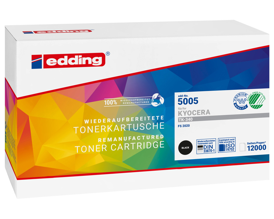 Edding Rebuilt-Toner 5005, Kyocera TK-340 schwarz 12.000 Seiten