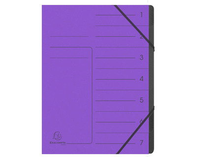 Exacompta Ordnungsmappe A4 "Colorspan" violett 7 Fächer