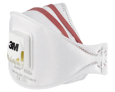 3M Atemschutzmaske "Aura 9332+" weiß 2St.