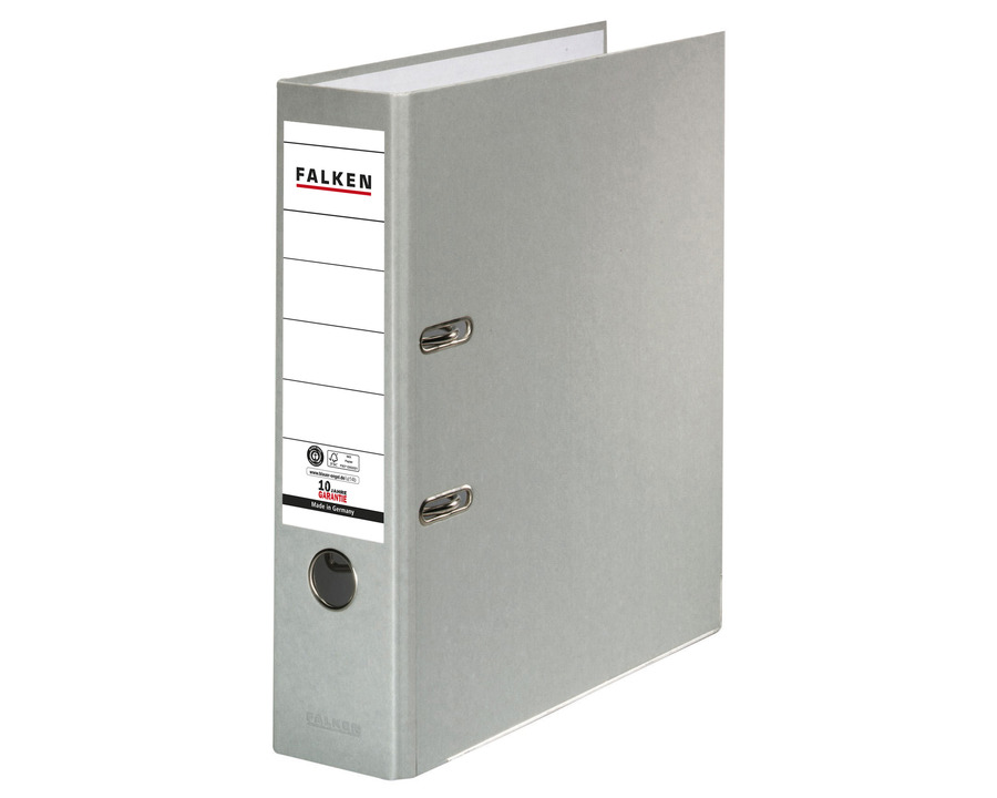 Falken Ordner A4 "Recycolor" grau 80 mm
