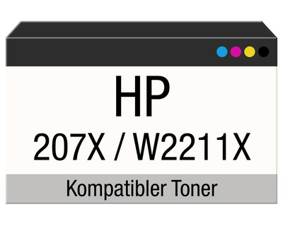 Rebuilt-Toner, HP 207X cyan 2.450 Seiten