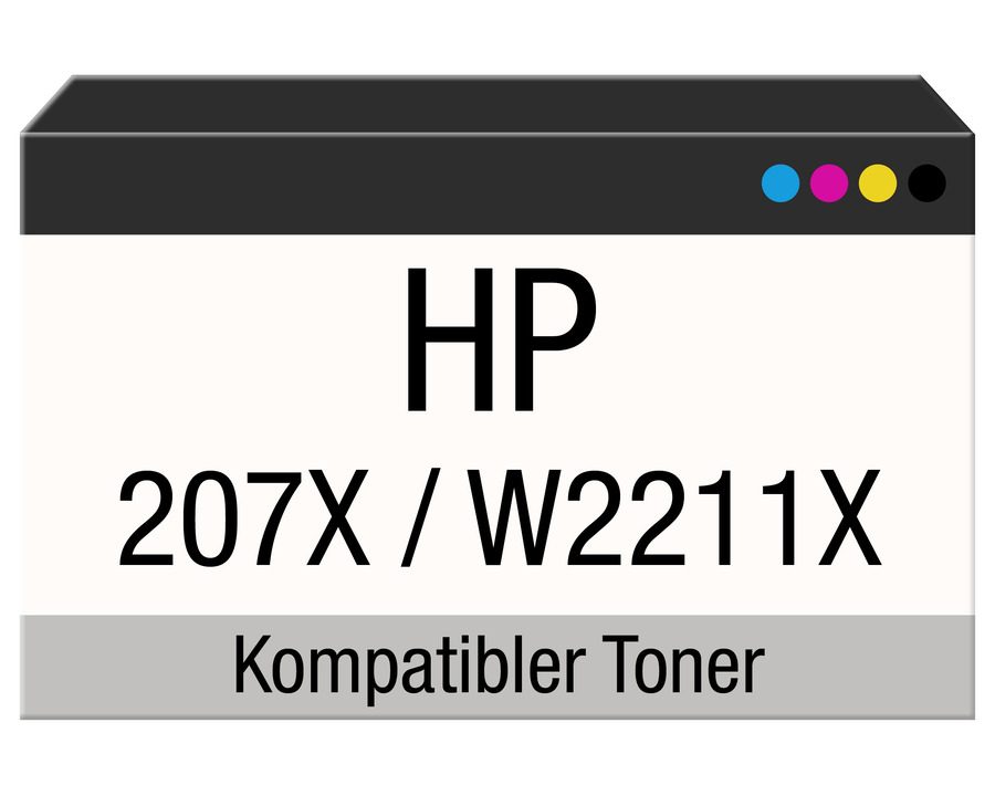 Rebuilt-Toner, HP 207X cyan 2.450 Seiten