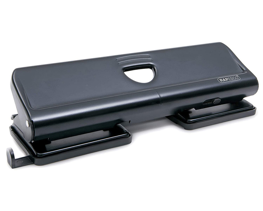 Rapesco Doppellocher schwarz 20 Blatt
