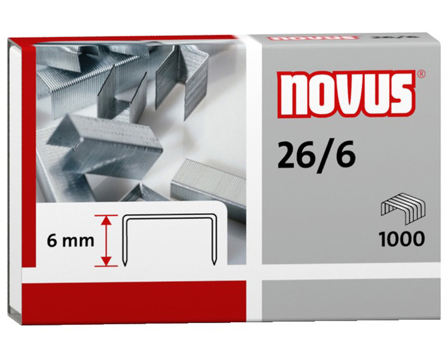 Novus Heftklammern 26/6 verzinkt 1.000St.