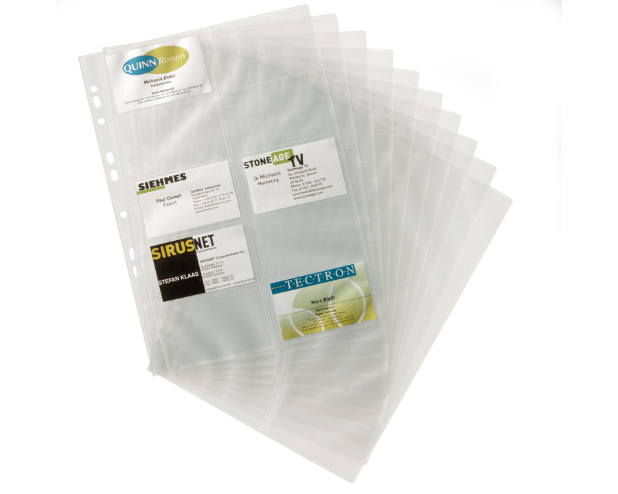 Durable Visitenkartenhüllen A4 transparent 10St.