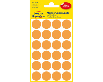 Avery Zweckform Markierungspunkte leuchtorange Ø18mm 96Et.