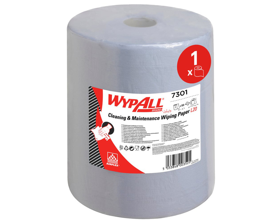 Wypall Wischtücher "L20 Extra", Rolle blau 33 x 38 cm 500Bl.