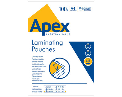 Apex Laminierfolien A4 glänzend 125 my 100St.
