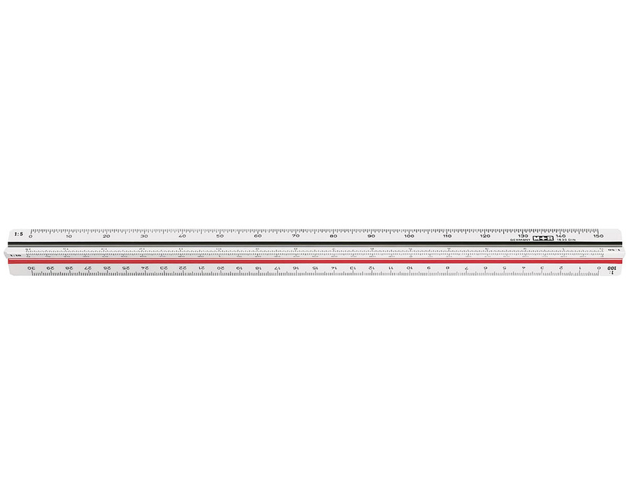 Möbius+Ruppert Dreikantmaßstab weiß 30 cm