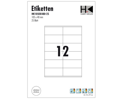 Etiketten A4 weiß 105 x 48 mm 300Et.