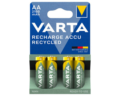 Varta Akku "Recharge Recycled" AA, Mignon, HR6 1,2V 2.100mAh 4St.