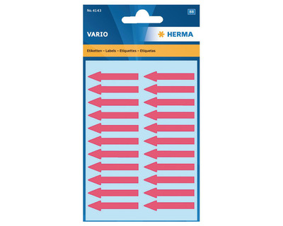 Herma Etiketten "Pfeile" neonrot 38 x 7 mm 88Et.