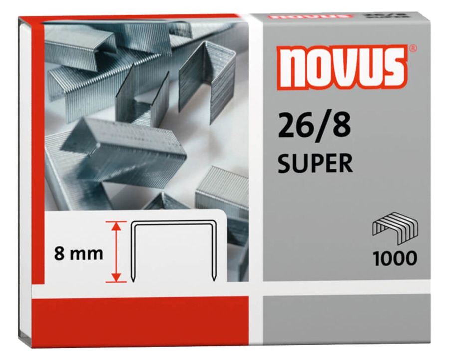 Novus Heftklammern 26/8 verzinkt 1.000St.