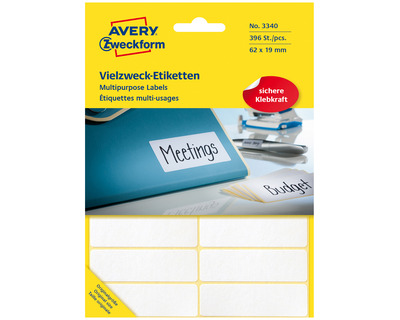 Avery Zweckform Vielzweck-Etiketten weiß 62 x 19 mm 392Et.