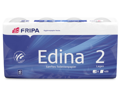 Fripa Toilettenpapier "Edina" 2-lagig 400 Blatt 8St.