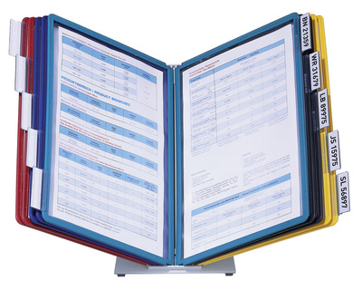Durable Sichttafelsystem A4 "Vario Table" mehrfarbig inkl. 10 Tafeln
