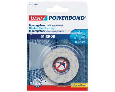 Tesa Montageband "Powerbond" Mirror 19 mm x 1,5 m