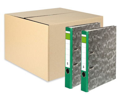 Ordner Wolkenmarmor A4 "Grüner Balken" grün 50 mm 25St.