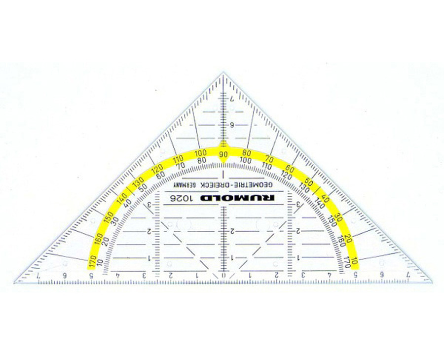 Rumold Zeichendreieck transparent 16 cm