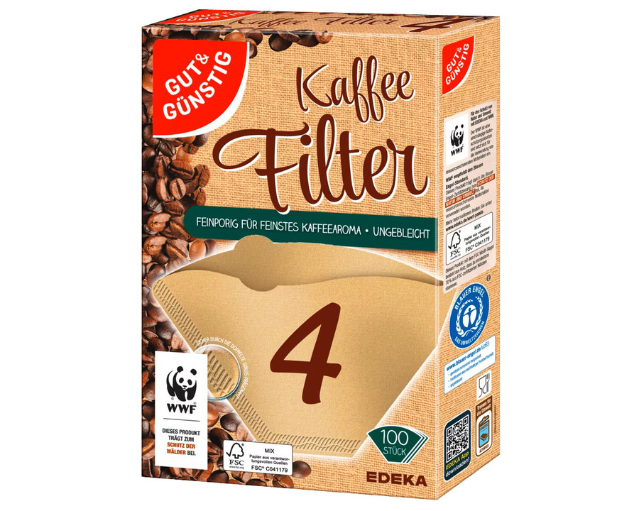 Gut & Günstig Kaffee-Filter "Gr.4" naturbraun 120St.