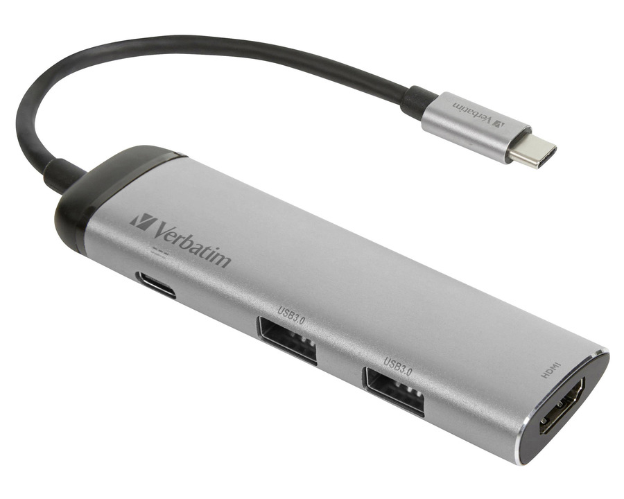 Verbatim USB-Hub silber/grau