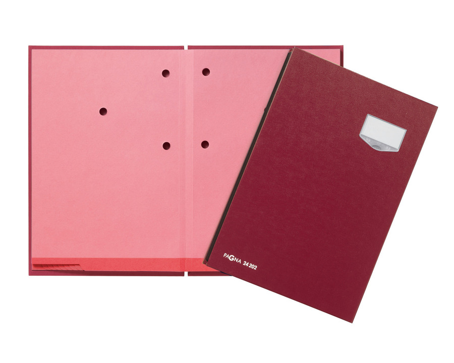 Pagna Unterschriftenmappe A4 "De Luxe" rot 20 Fächer