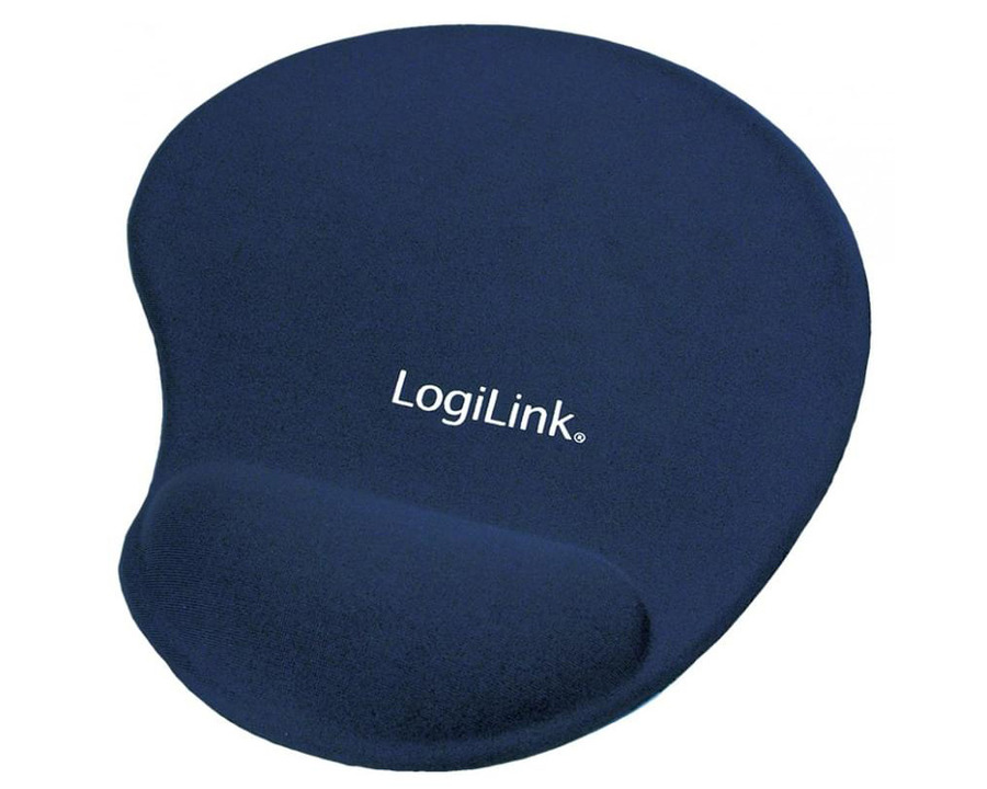 Logilink Mauspad, mit Handgelenkstütze blau 204 x 230 x 3 mm
