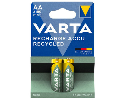 Varta Akku "Recharge Recycled" AA, Mignon, HR6 1.2V 2.100mAh 2St.