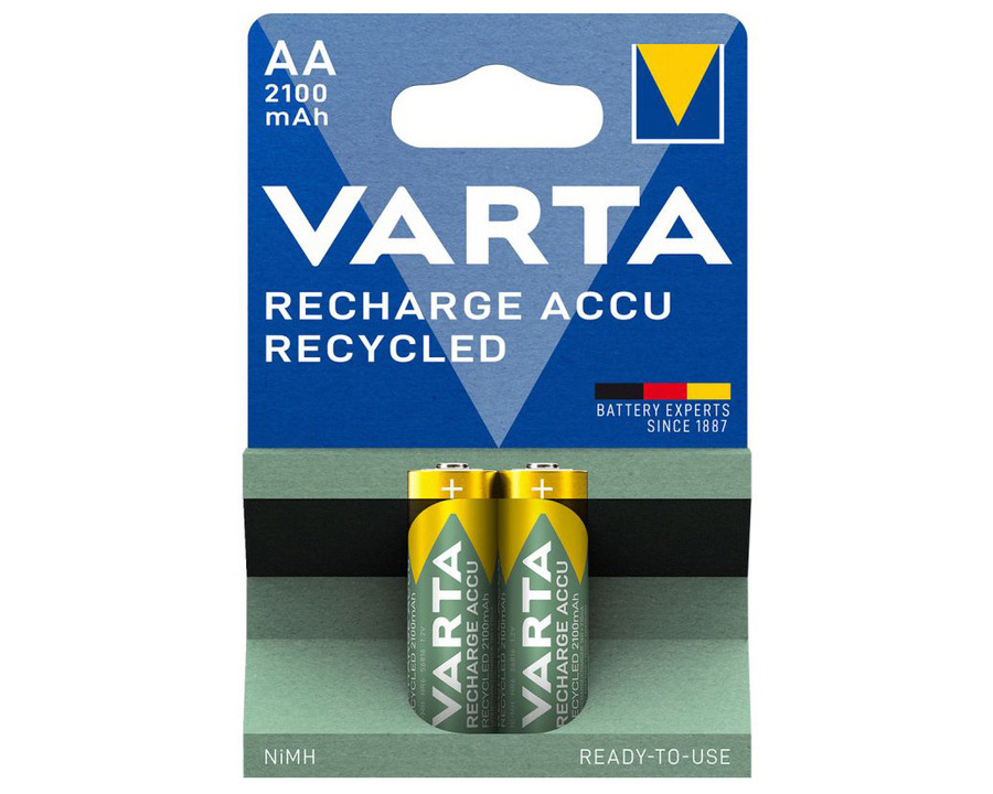 Varta Akku "Recharge Recycled" AA, Mignon, HR6 1.2V 2.100mAh 2St.