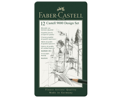 Faber-Castell Bleistift "Castell 9000" verschiedene 2,0 mm 12St.