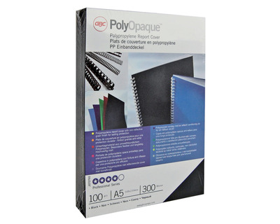 GBC Deckblätter A4 "PolyOpaque", PP weiß 300 my 100St.