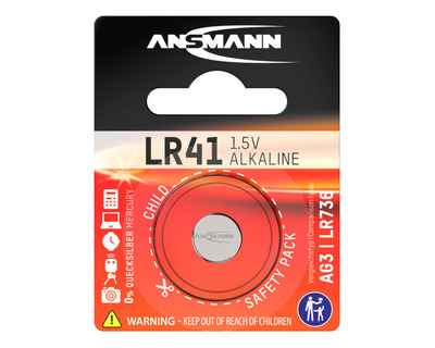 Ansmann Knopfzelle Alkaline LR41 1,5V 35mAh