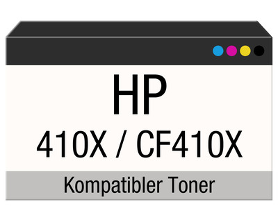 Rebuilt-Toner, HP 410X schwarz 6.500 Seiten