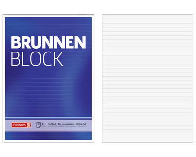 Brunnen Briefblock A4 "Brunnen Block" liniert (Lineatur 21) 70g/m² 50Bl.