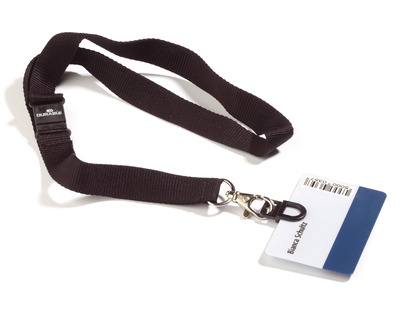 Durable Textilband "Card Fix" mit Karabinerhaken 10St.