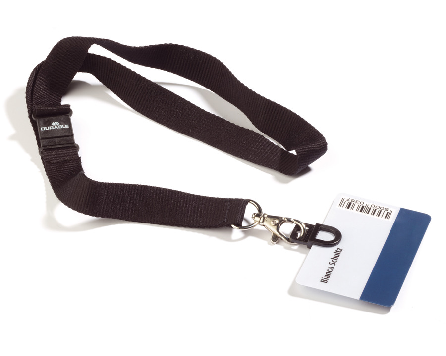 Durable Textilband "Card Fix" mit Karabinerhaken 10St.