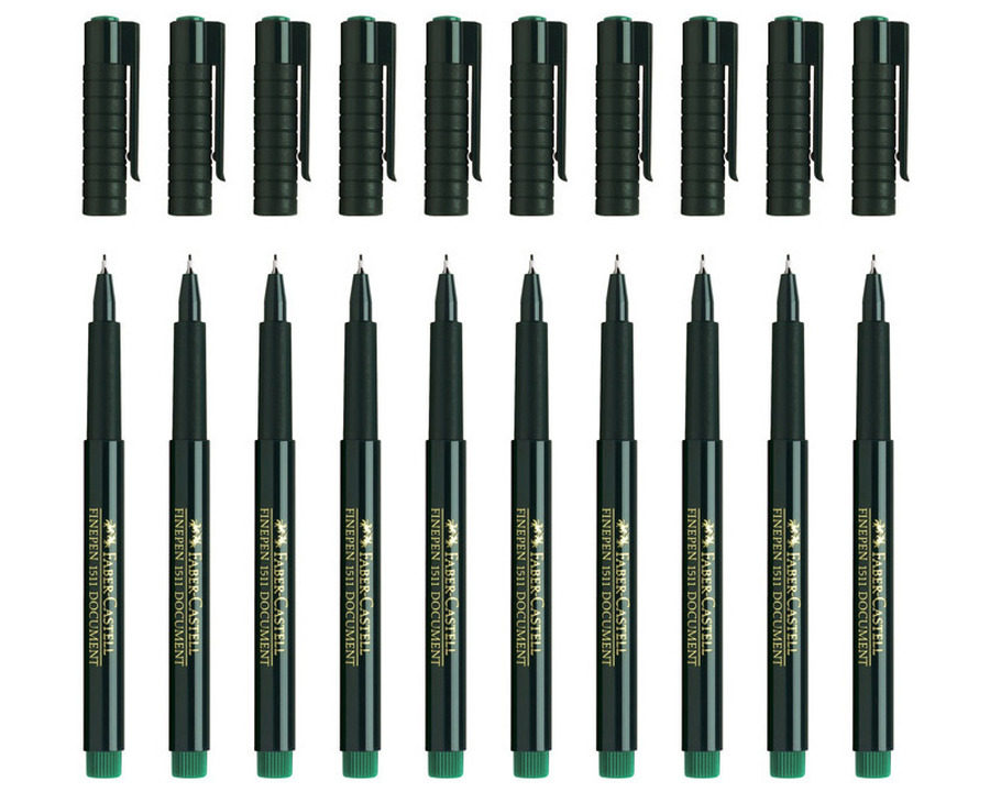 Faber-Castell Fineliner "Finepen" grün 0,4 mm 10St.
