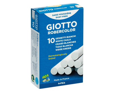 Giotto Fila Tafelkreide "Robercolor" Ø10mm rund  weiß 10St.