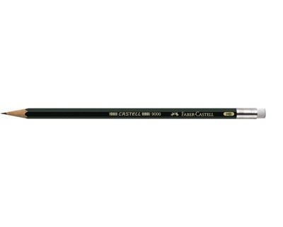 Faber-Castell Bleistift "Castell 9000", mit Radierer HB 2,0 mm