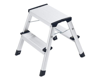 Hailo Klapptritt "StandardLine D60" silber 2 x 2 Stufen