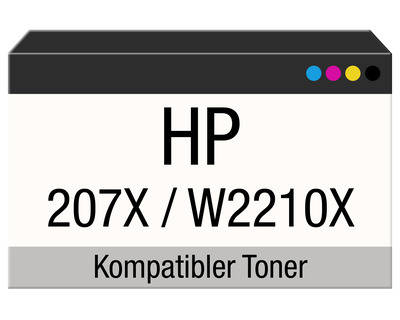 Rebuilt-Toner, HP 207X schwarz 3.150 Seiten