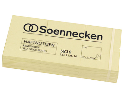 Soennecken Haftnotizen gelb 40 x 50 mm 12x100Bl.