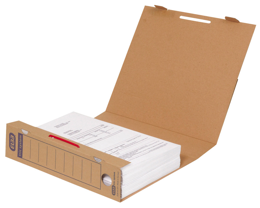 Elba Archivordner A4 "Tric System" natronbraun 78 x 314 x 288 mm