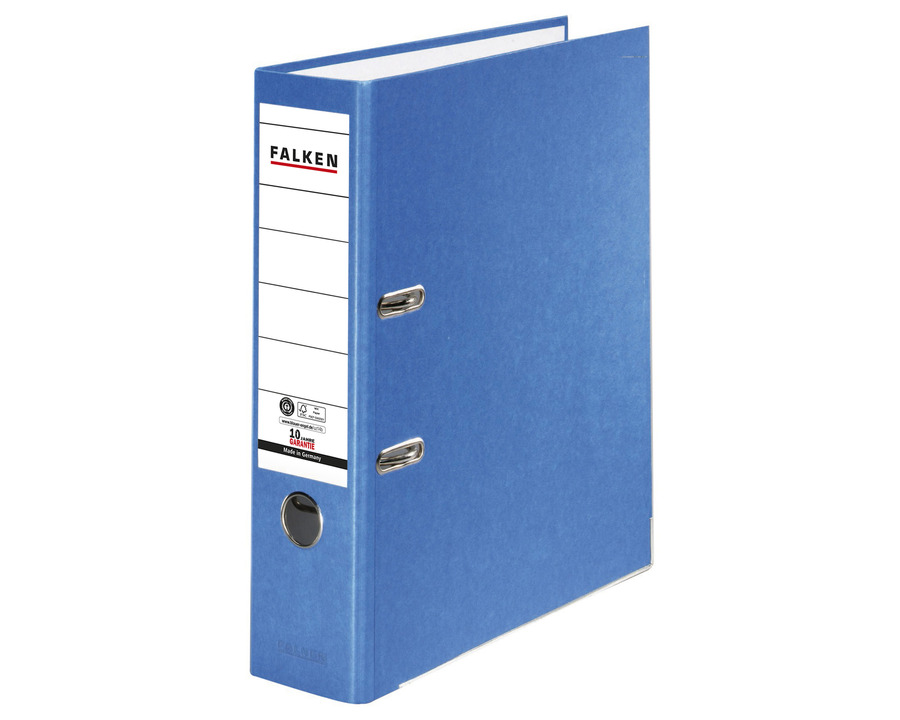 Falken Ordner A4 "Recycolor" blau 80 mm