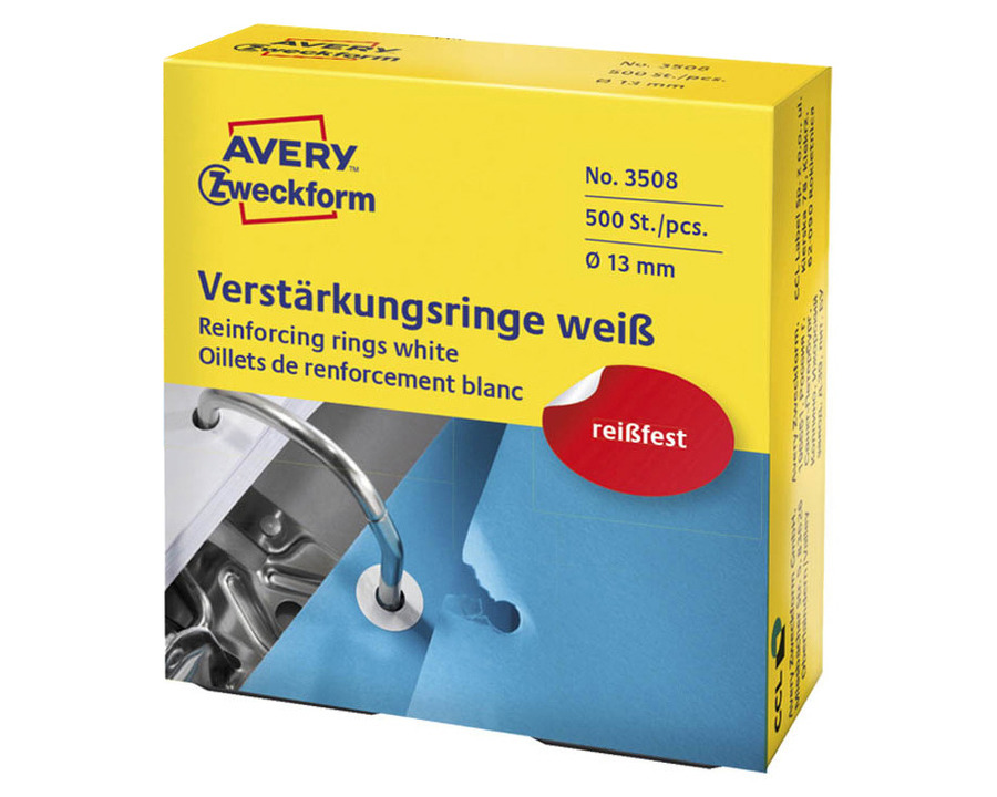 Avery Zweckform Lochverstärkungsringe weiß Ø13 mm 500St.